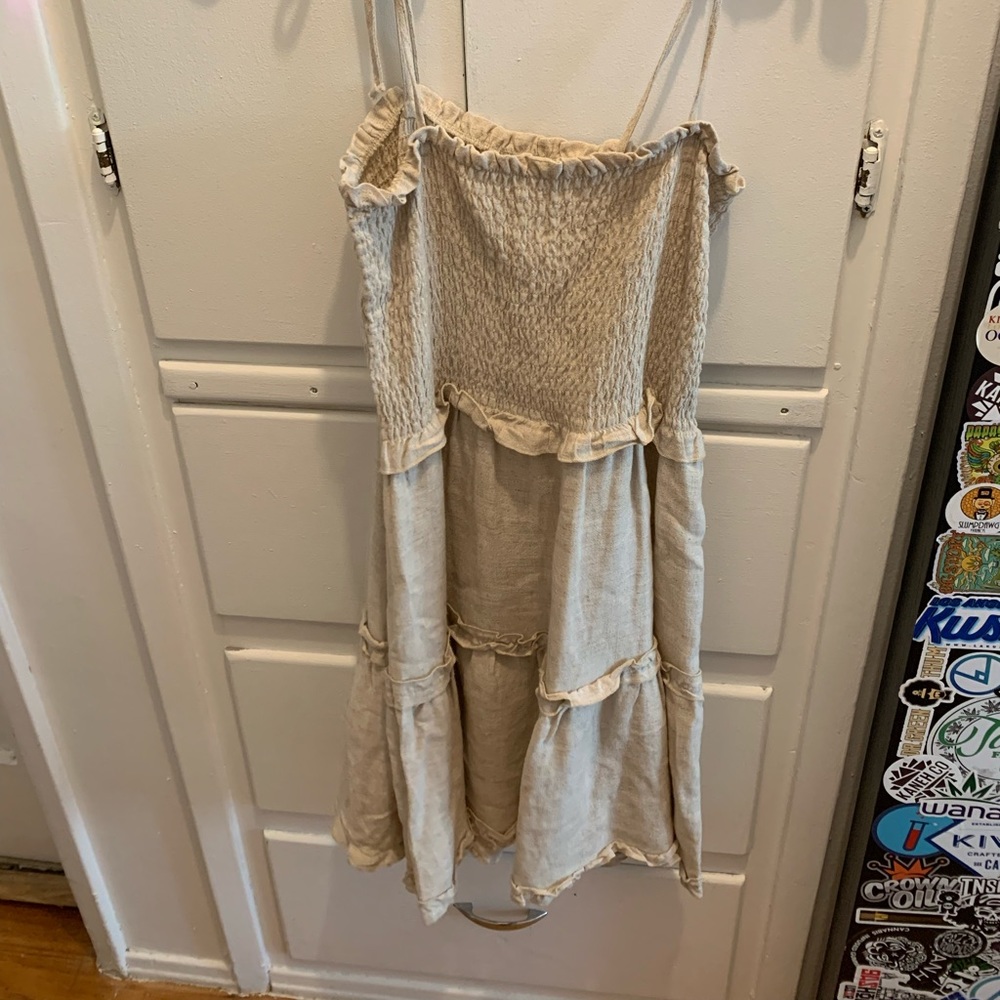 Sand knee length dress